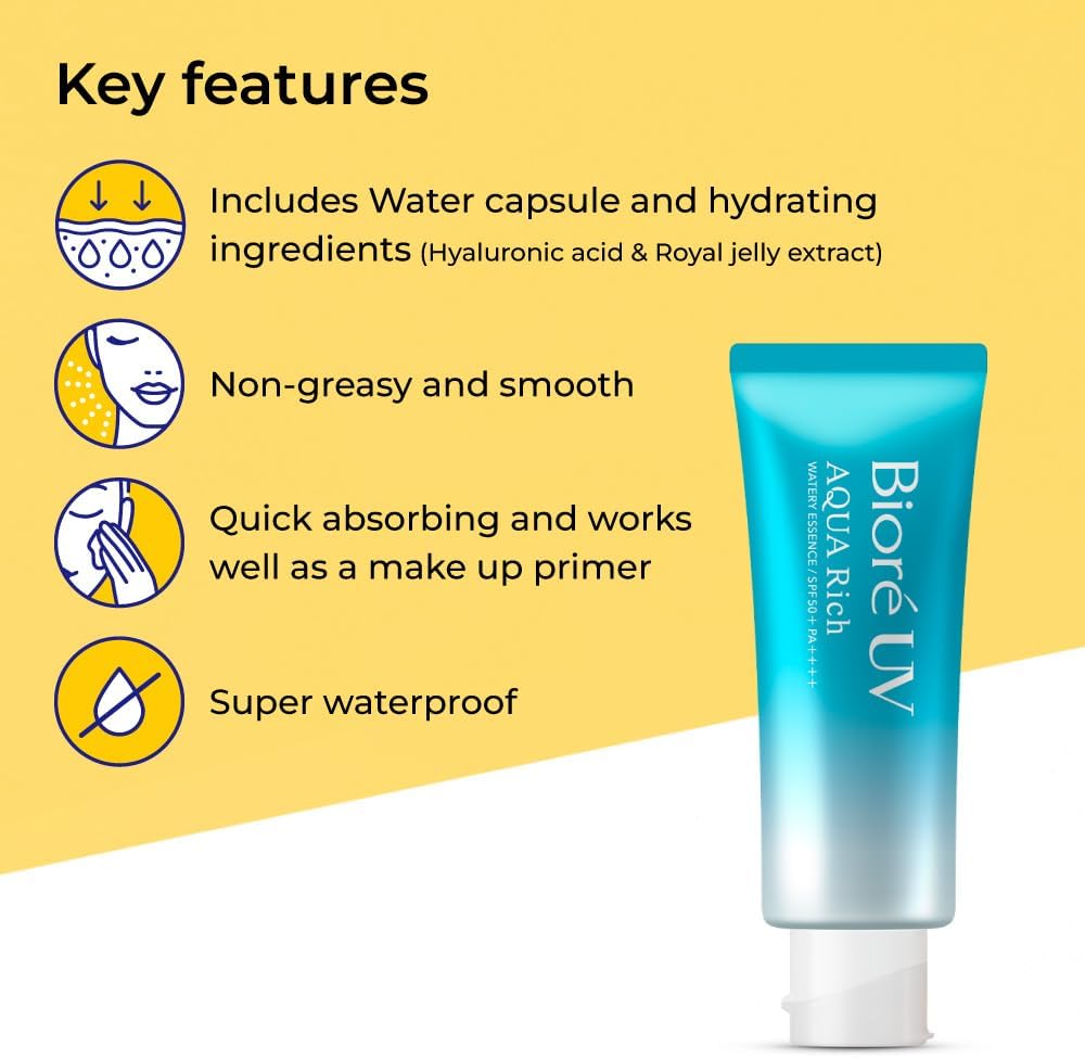 Biore UV AQUA Rich Watery Essence Sunscreen SPF 50+/PA++++ 70g