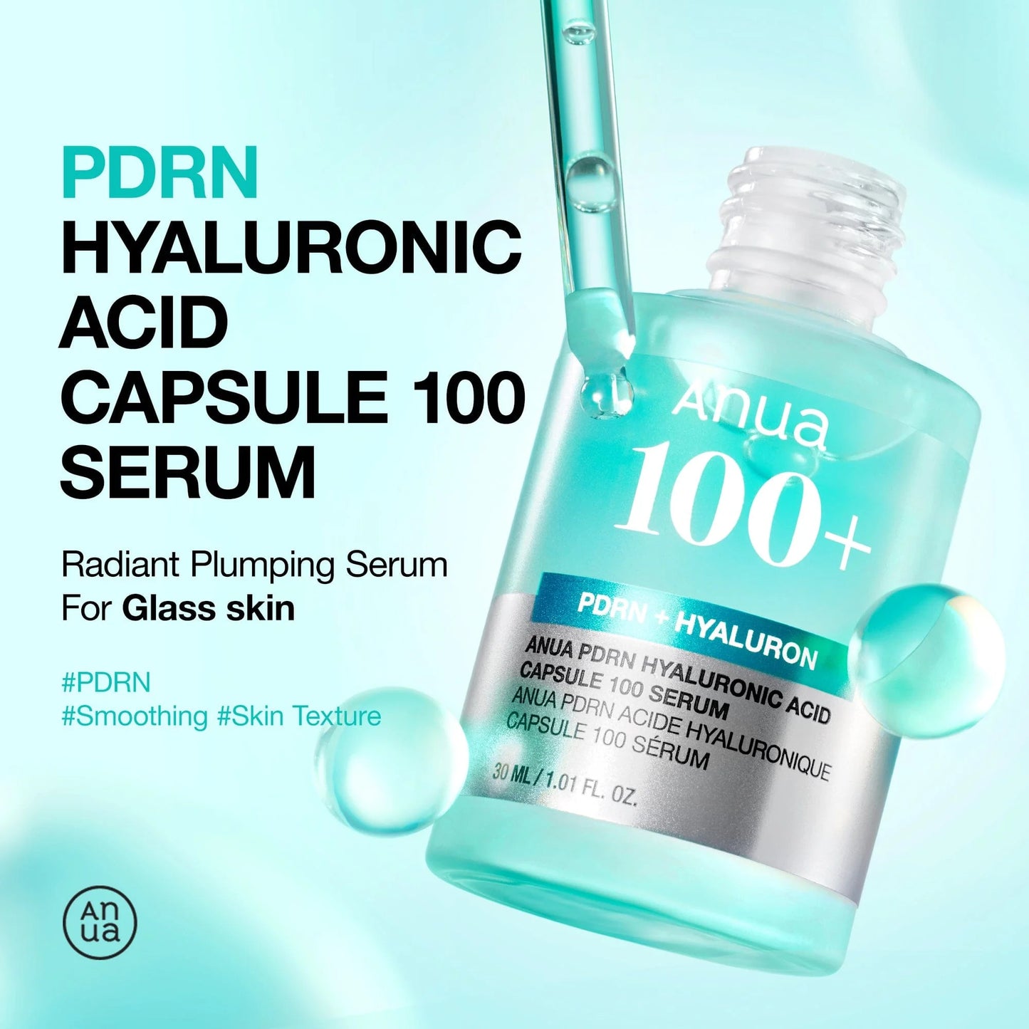 Suero con cápsulas de ácido hialurónico ANUA PDRN 100 ml