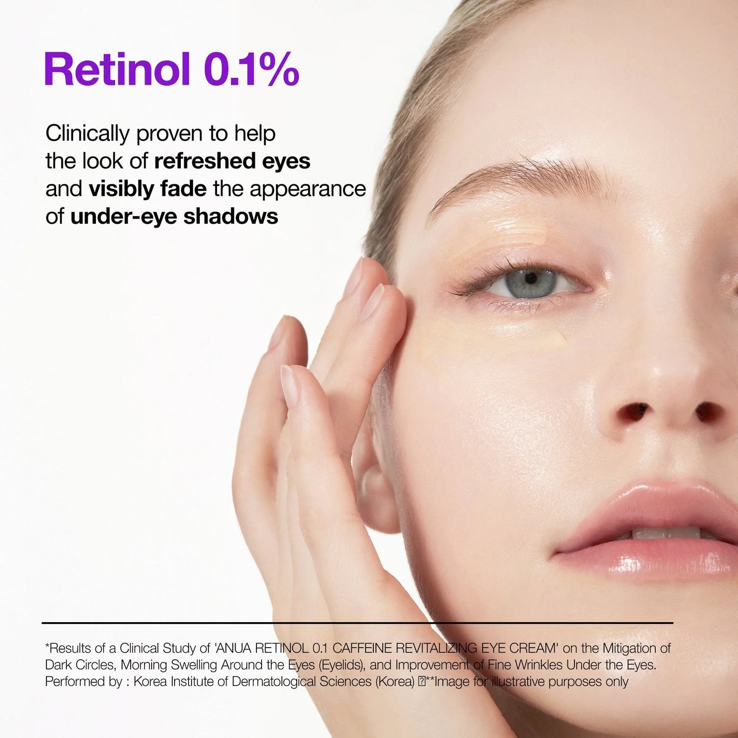 Crema revitalizante para ojos con cafeína y retinol ANUA 0.1