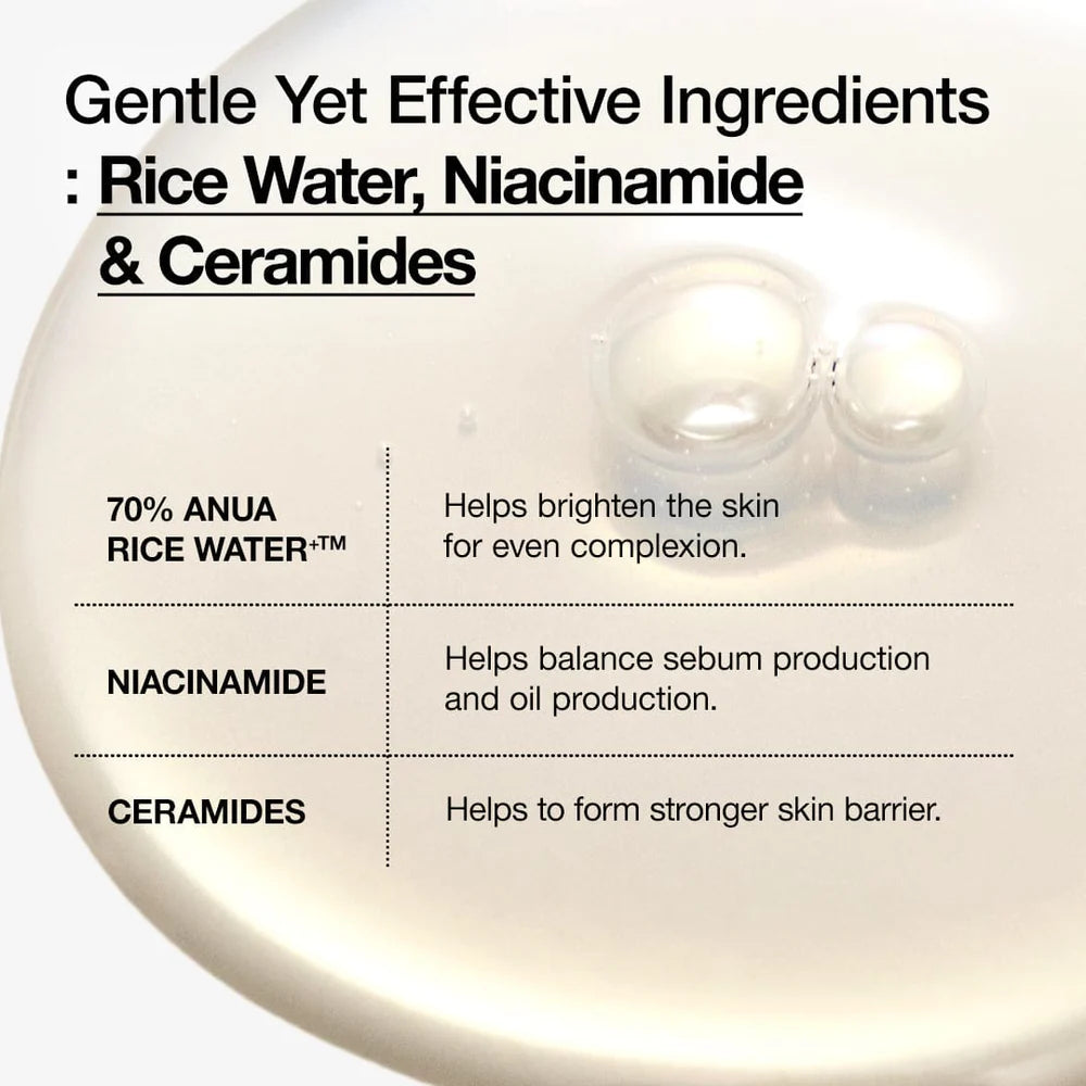 Tónico Lechoso Luminoso ANUA Rice 70