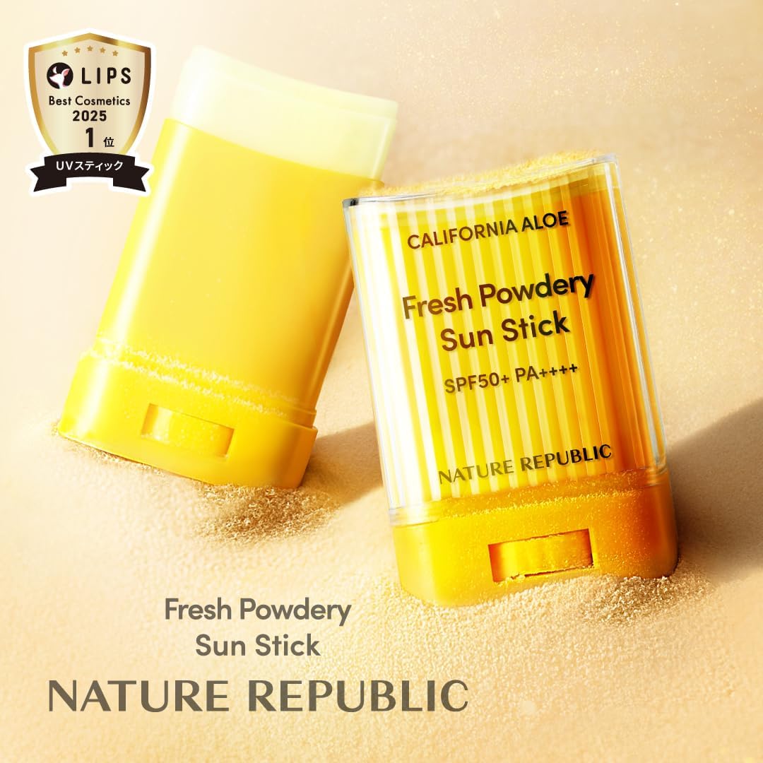 NATURE REPUBLIC Stick UV à l'aloe vera frais et poudré SPF50+ PA++++