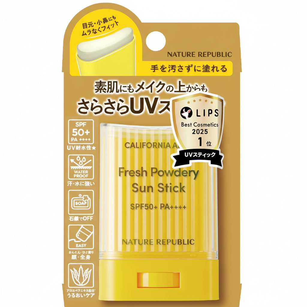 NATURE REPUBLIC Stick UV à l'aloe vera frais et poudré SPF50+ PA++++