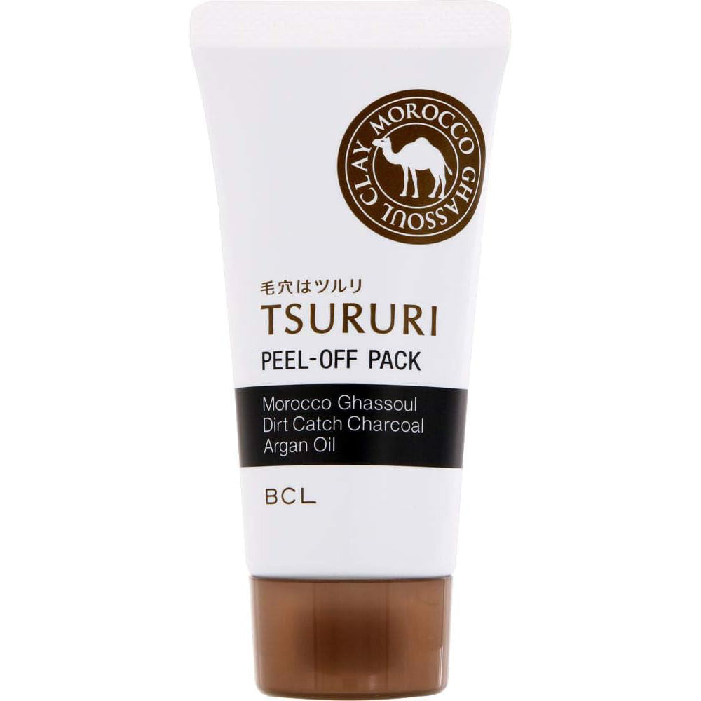 TSURURI Peel-Off Pack Morocco Ghassoul Dirt Catch Charcoal Argan Oil