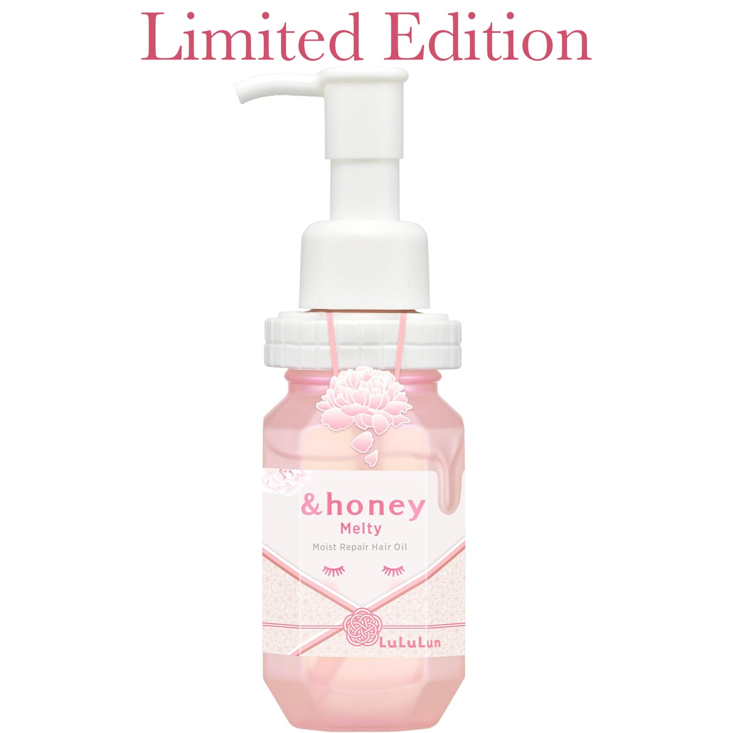 &amp;honey [ÉDITION LIMITÉE] Huile capillaire réparatrice hydratante fondante LuLuLun, parfum pivoine